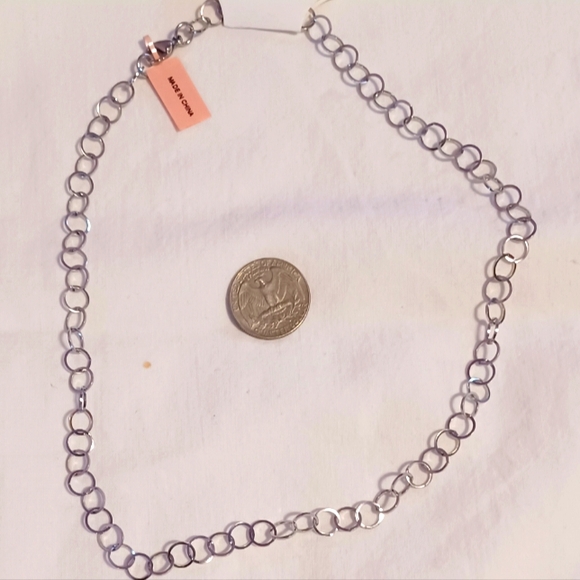 Ball In Circle Link Choker 18" Stainless Steel Gift Box - Picture 1 of 6